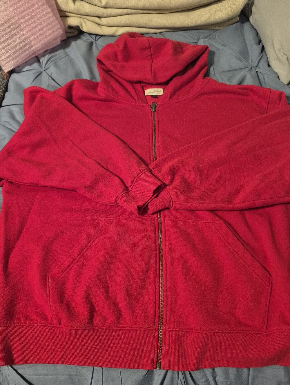 Universal Thread Red Women's Zip Hoodie Jumpsuit